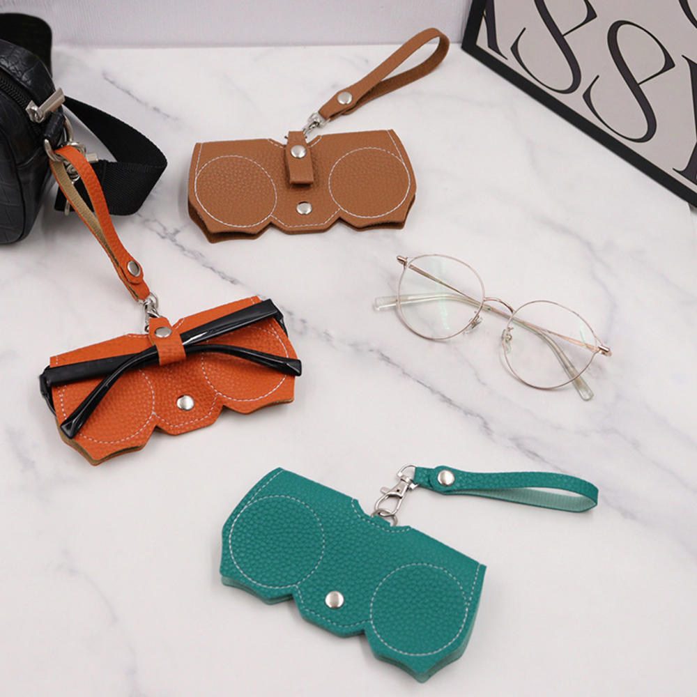 Embossed Pure Leather Glasses Cover