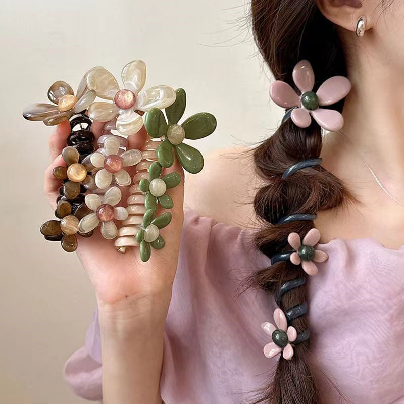 Pearl Flower Hair Scrunchies