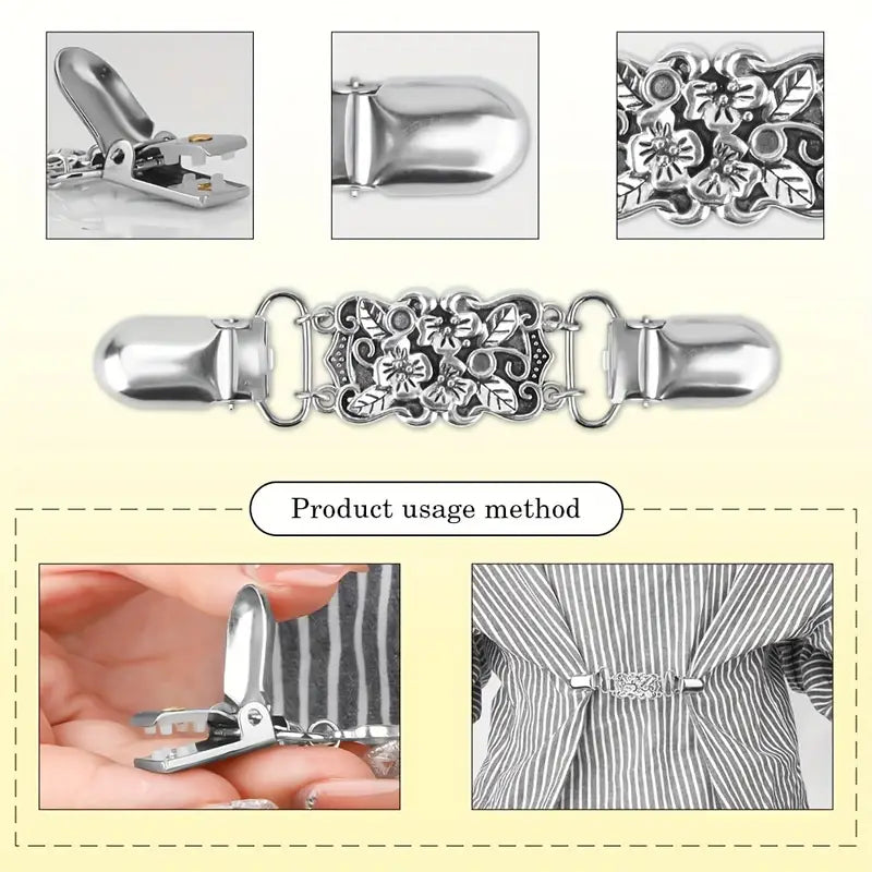 Elegance Vintage Floral Dress Clip