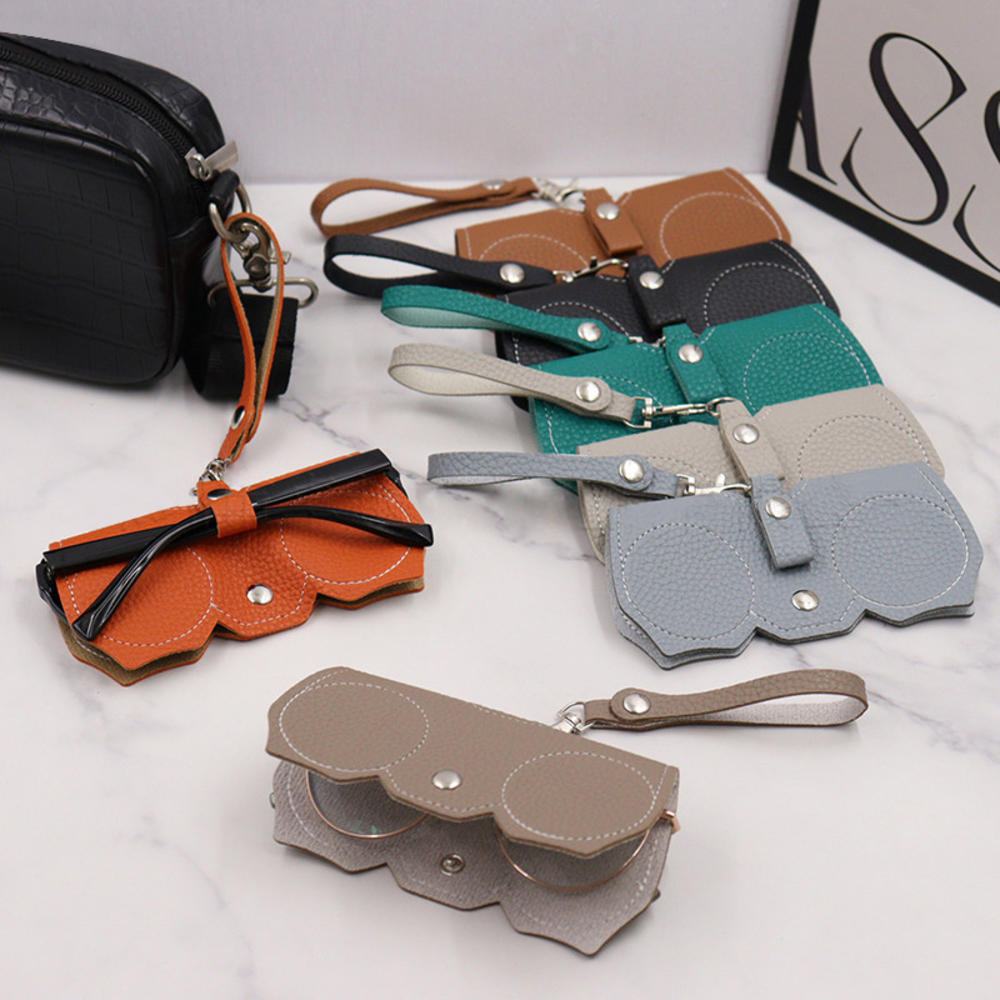 Embossed Pure Leather Glasses Cover
