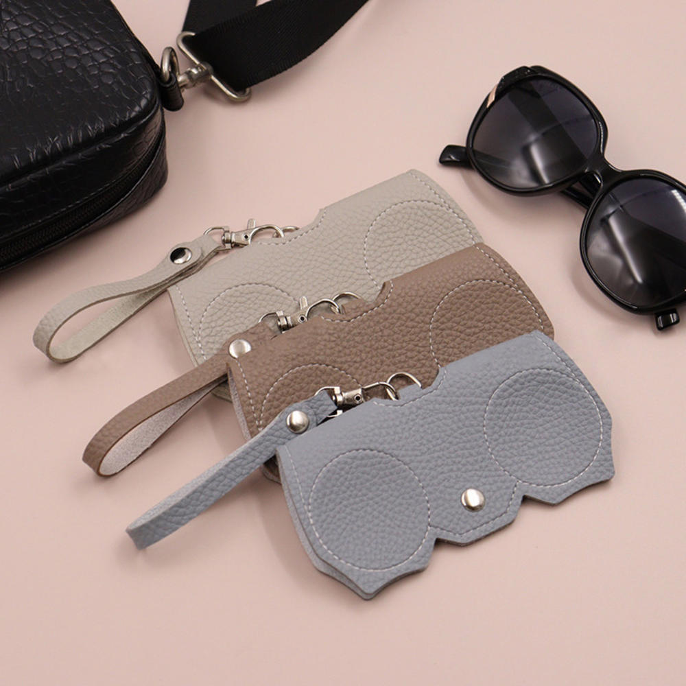 Embossed Pure Leather Glasses Cover