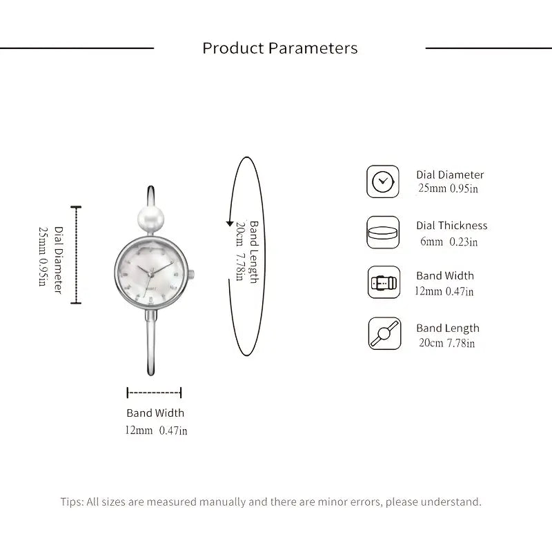 Light & Dainty Bangle Bracelet Quartz Watch