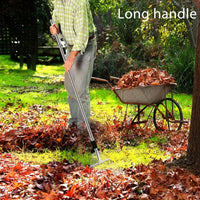 Adjustable Metal Leaf Rake Long Handle