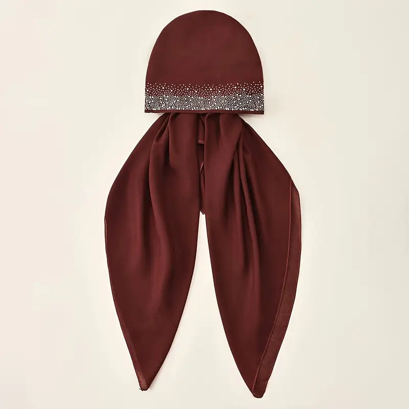 Rhinestone band elastic band headscarf
