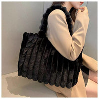 Women Stylish Fluffy Heart Shoulder Bag