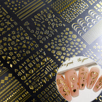 Elegant Gold Nail Art Stickers
