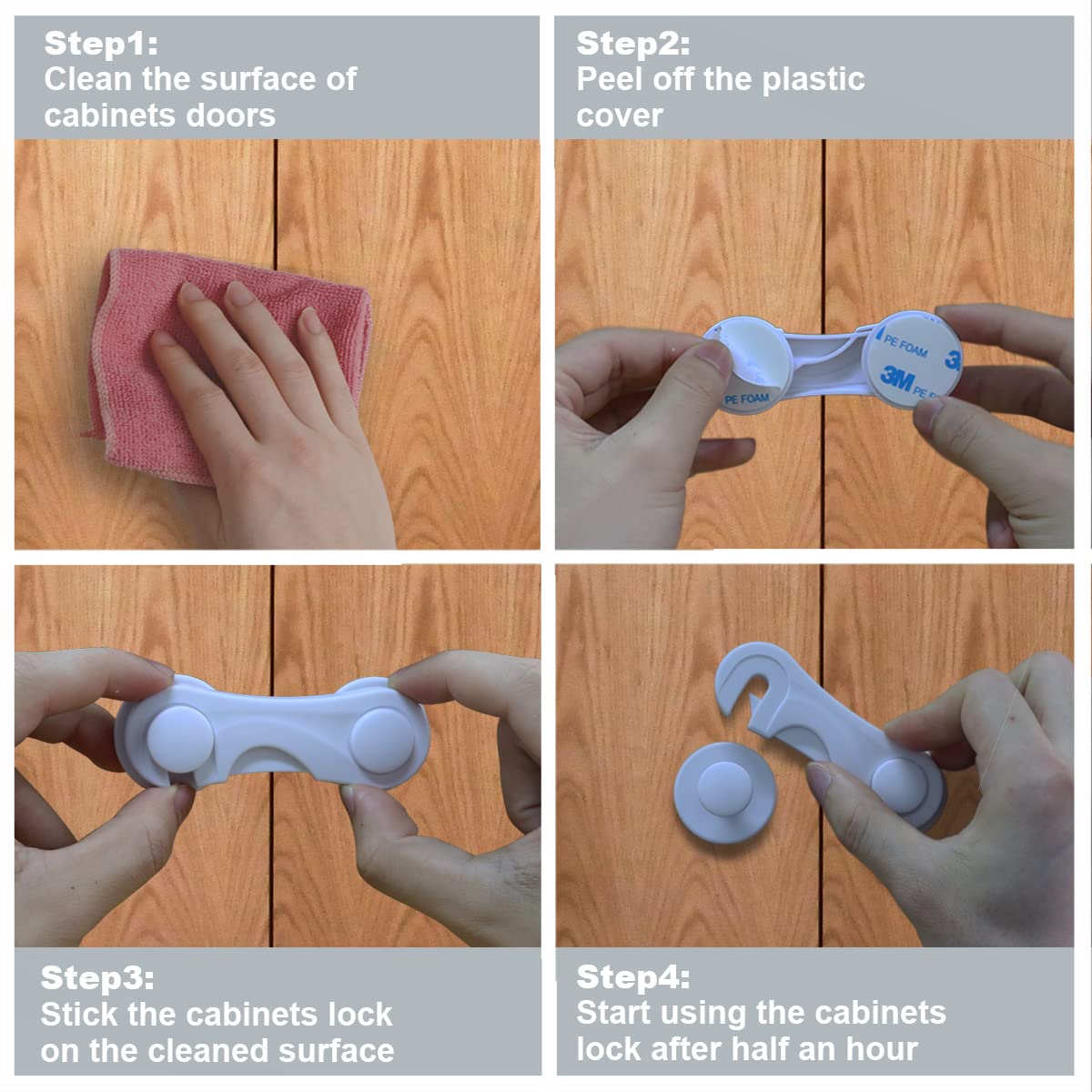 Child Safety Cabinet Strap Locks