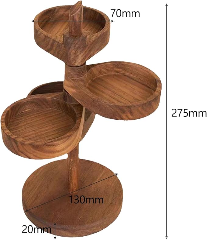 Rotating Wooden Jewelry Storage Rack