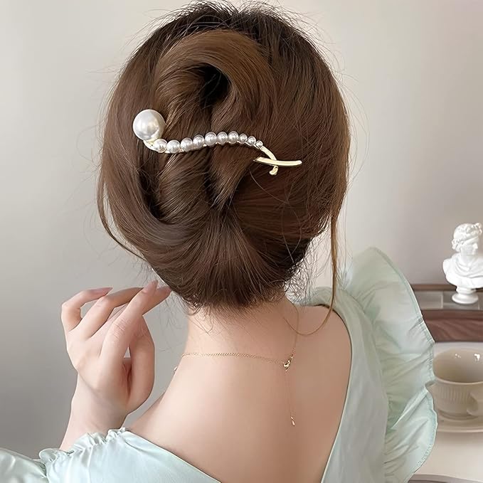 Pearl Twist Clasp Hair Clip