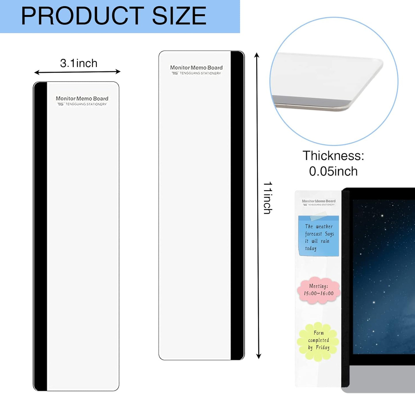 Smooth Monitor Memo Board