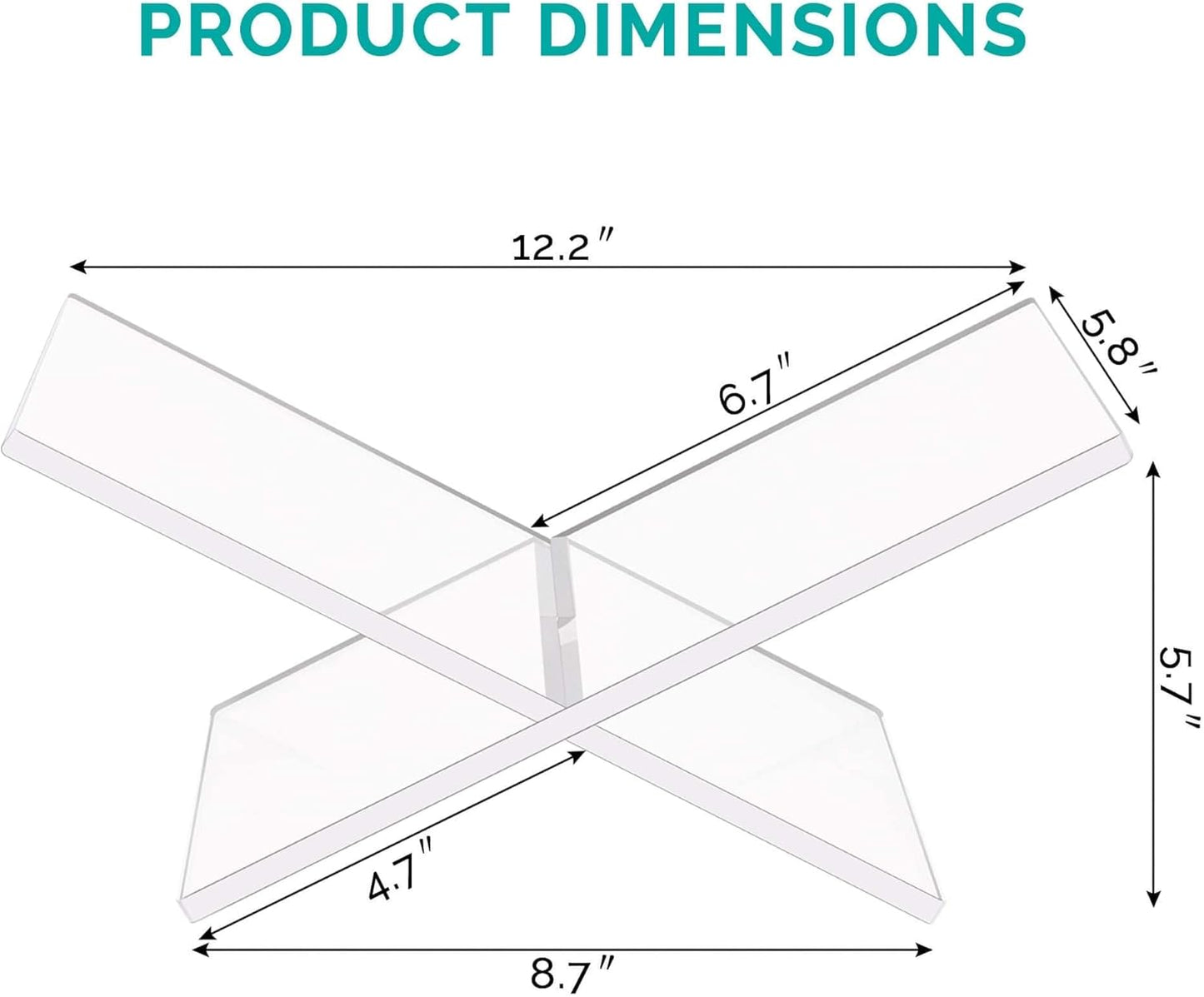 Multifunctional Acrylic Book Display Stand – X Shape
