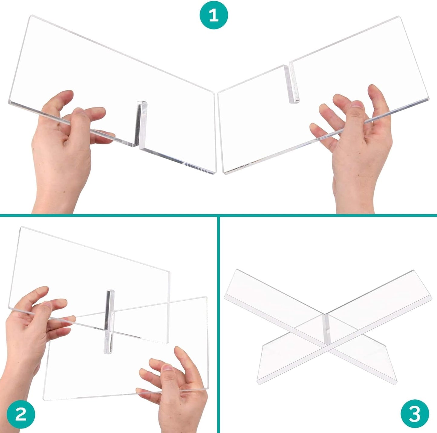 Multifunctional Acrylic Book Display Stand – X Shape