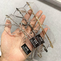 Rimless Anti Blue Light Photochromic Lenses Transition Glasses