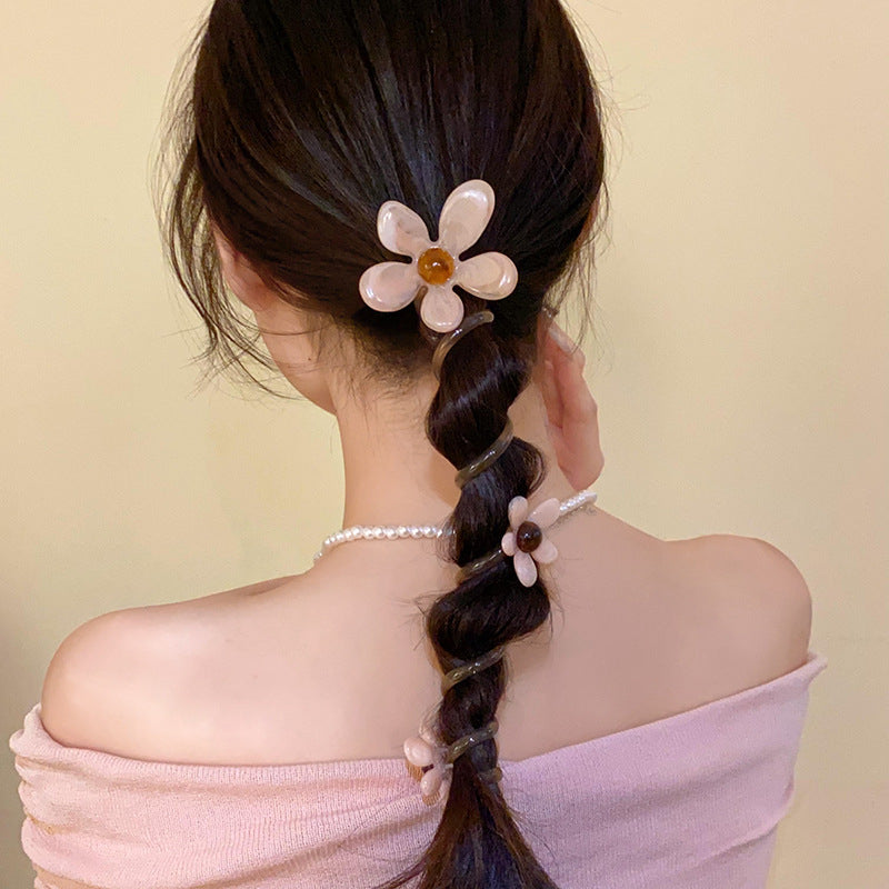Pearl Flower Hair Scrunchies