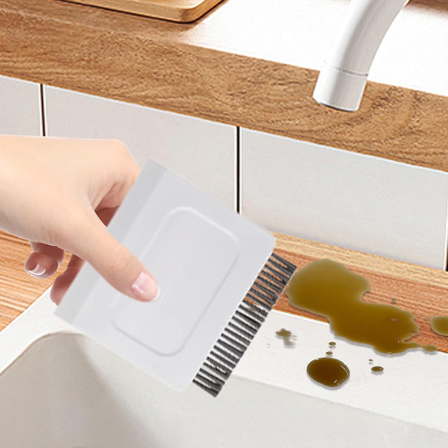 Corner Cleaning Joint Brush with Soft Adhesive
