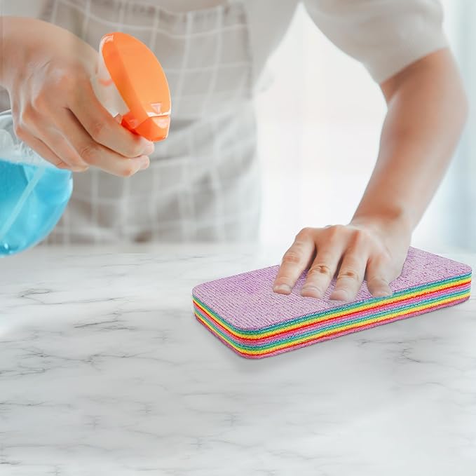 Rainbow Microfiber Cleaning Sponges