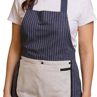 Cross Back Kitchen Apron with Pockets