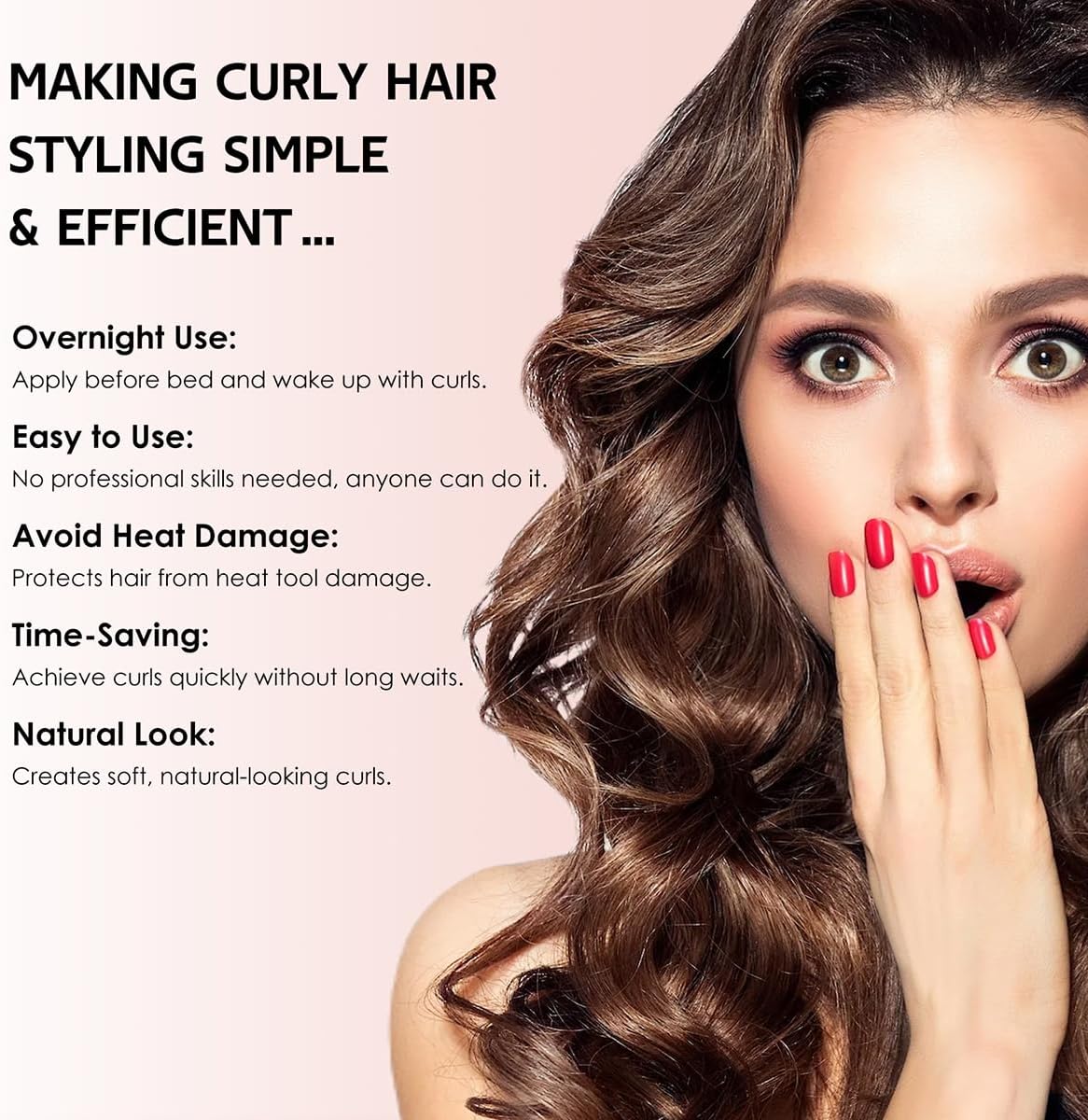 Heatless Curls Rolling Overnight Hair Curlers