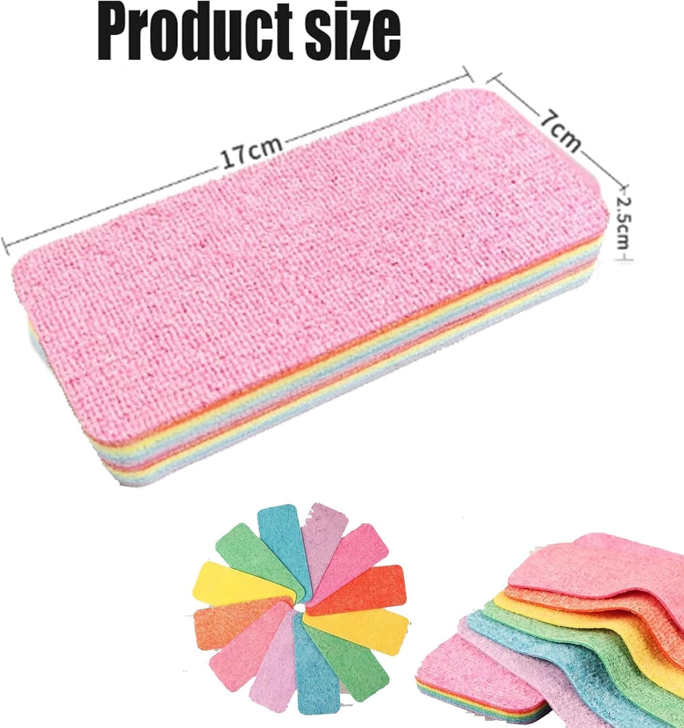 Rainbow Microfiber Cleaning Sponges