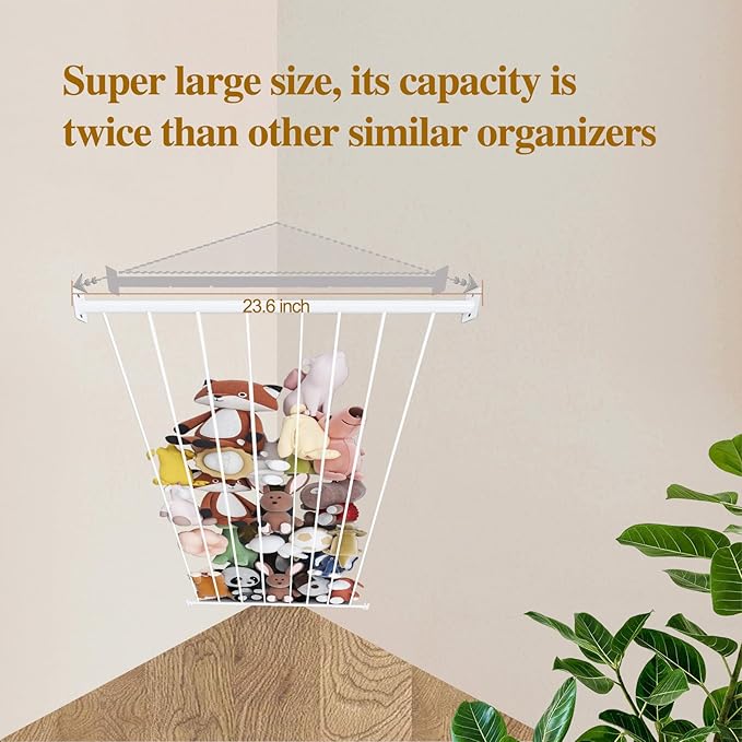 Adjustable Wooden Plush Animal Storage Basket