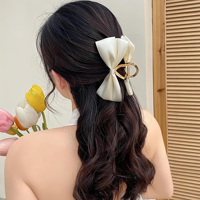 Women's Elegant Butterfly Hair Claw Clip with Bow