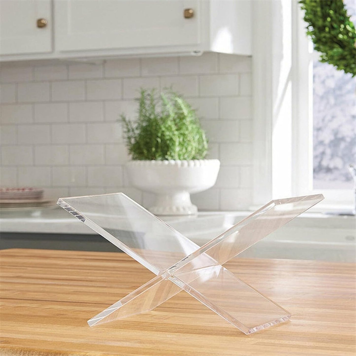 Multifunctional Acrylic Book Display Stand – X Shape