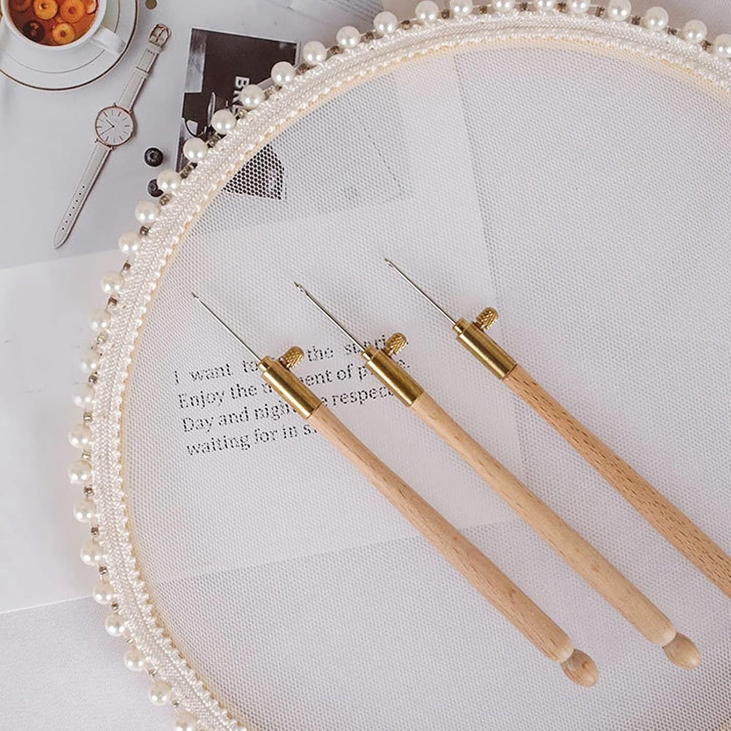Hand Embroidery Hook For Beading & Stitching