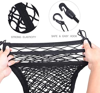 Mesh Cargo Net Hook Storage Organizer