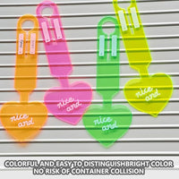 Heart-Shaped PVC Luggage Tags