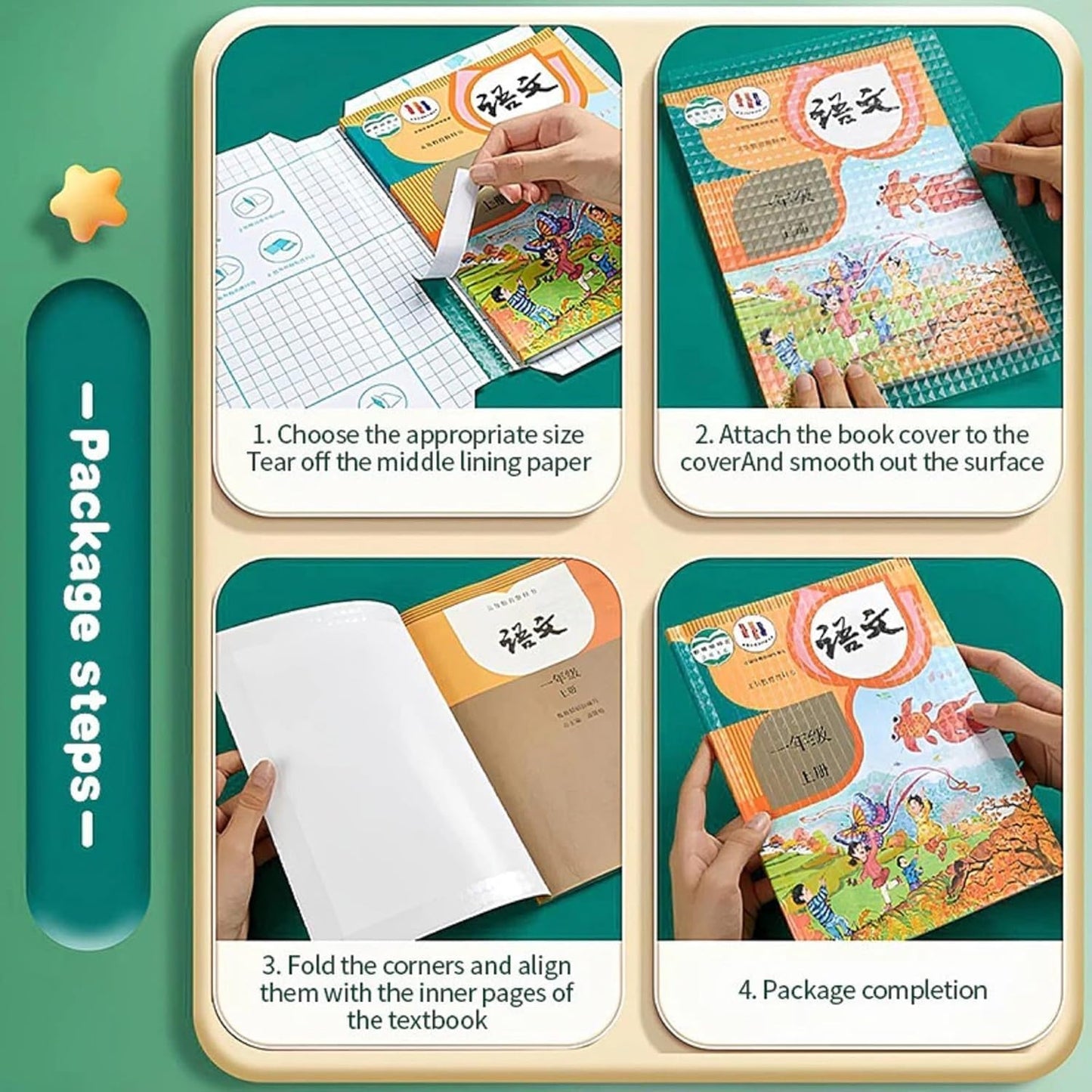 Transparent Paper Sticker Book Cover Film