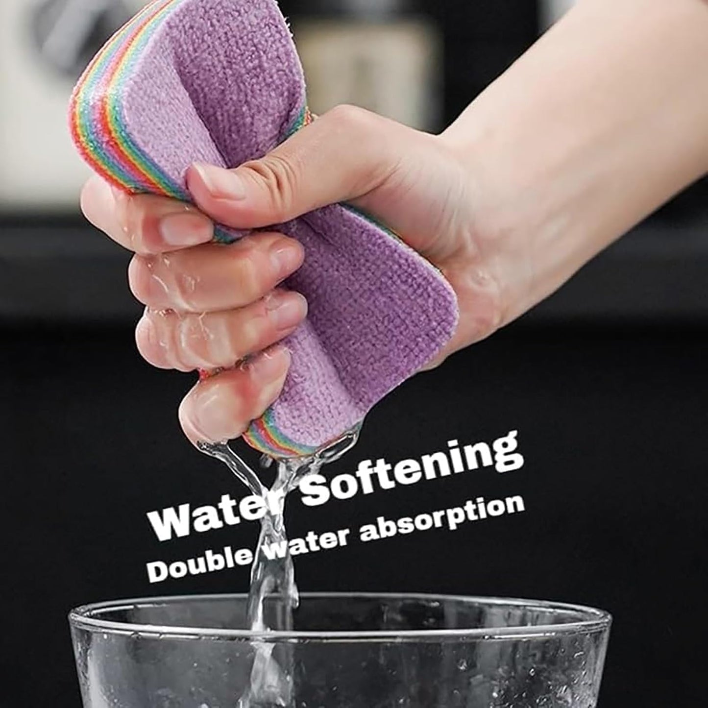 Rainbow Microfiber Cleaning Sponges
