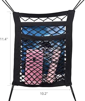Mesh Cargo Net Hook Storage Organizer