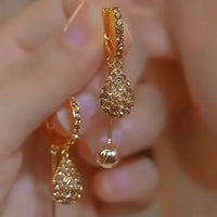 plated zircon Water Drop Earrings