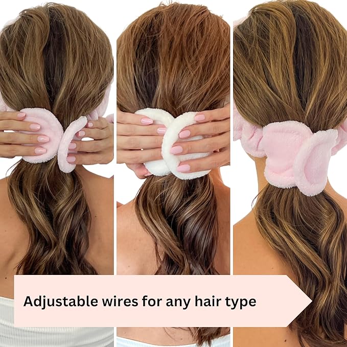 Fluffy Skincare Headbands & Ponytail Holder