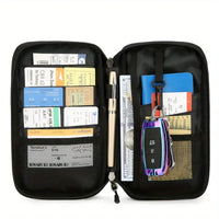 Unisex Multi-Functional family Passport Holder, with Adjustable Shoulder Strap
