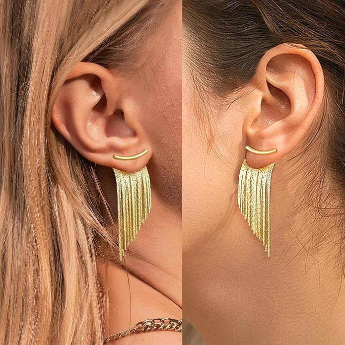 Elegant Waterfall Party Tassel Earrings