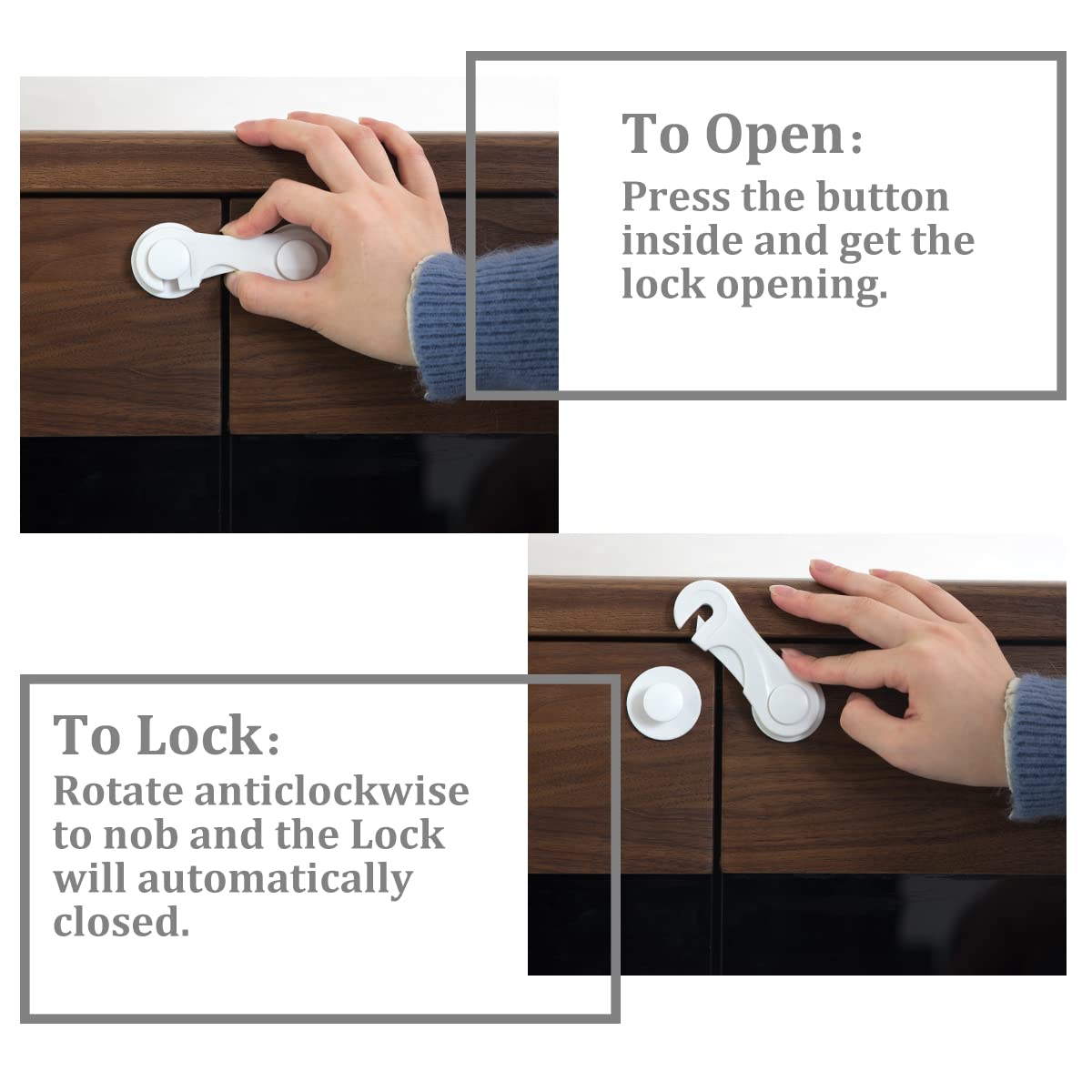 Child Safety Cabinet Strap Locks