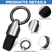 Leather Car Key Chain Ring Clip