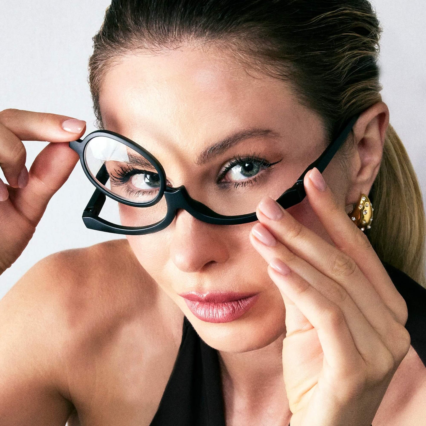 Flip-Down Makeup Reading Glasses