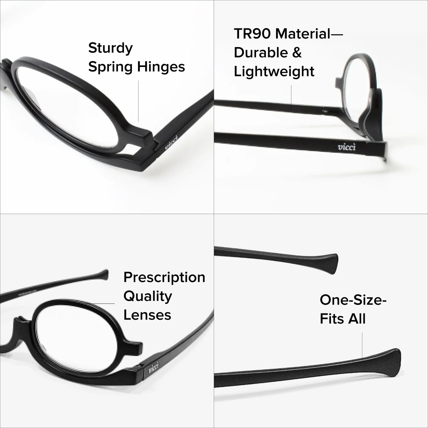 Flip-Down Makeup Reading Glasses