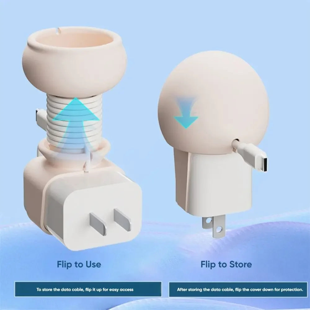 Cartoon Portable Data Cable Winder