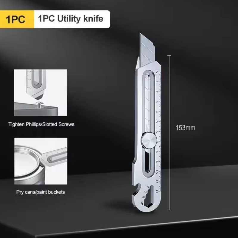 6-in-1 Stainless Steel Utility Knife Multi-Function Tool