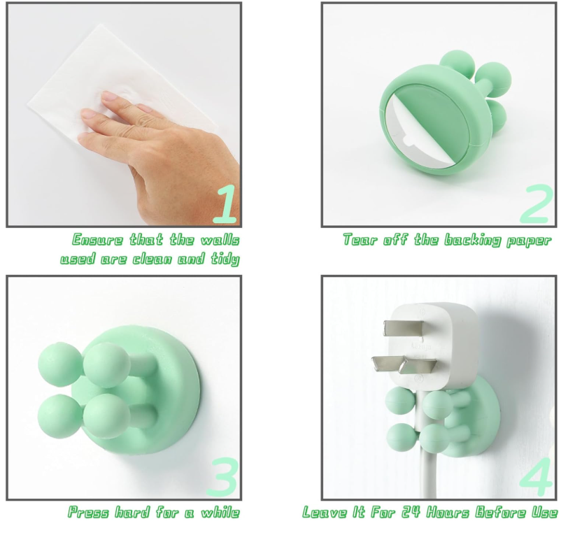 3Pcs Wall Mounted Silicone Toothbrush Holder