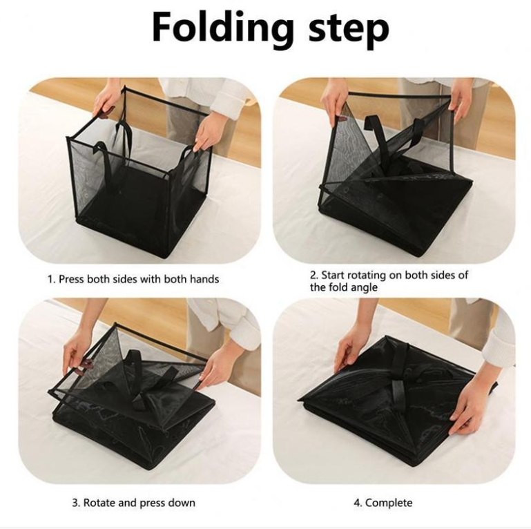 Foldable Mesh Pop-Up Laundry Hamper Bag