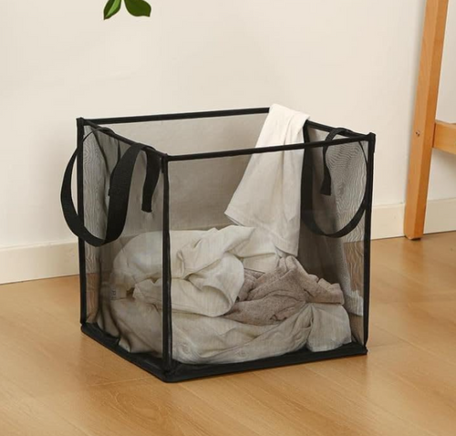 Foldable Mesh Pop-Up Laundry Hamper Bag