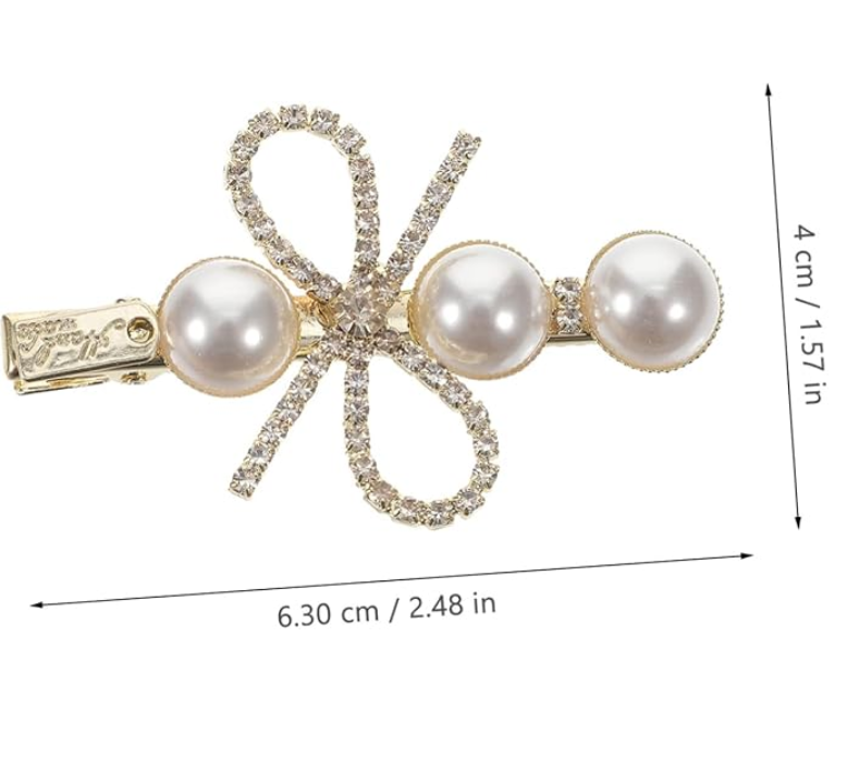 Elegant Ribbon Pearl Hairclip