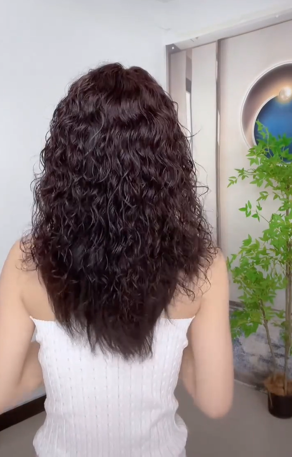 Curly Massive Smooth Hair Extension On Top