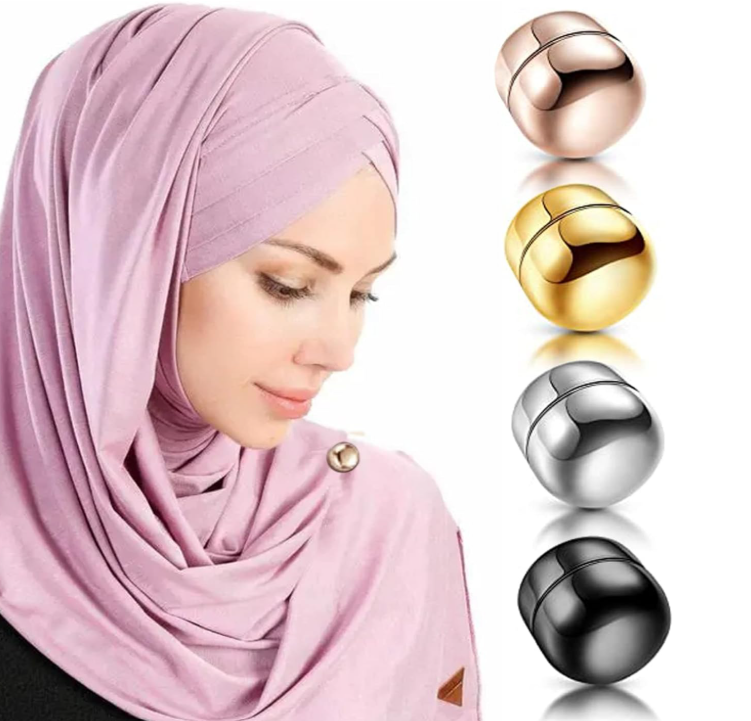Hijab Scarf Round Magnetic Pins