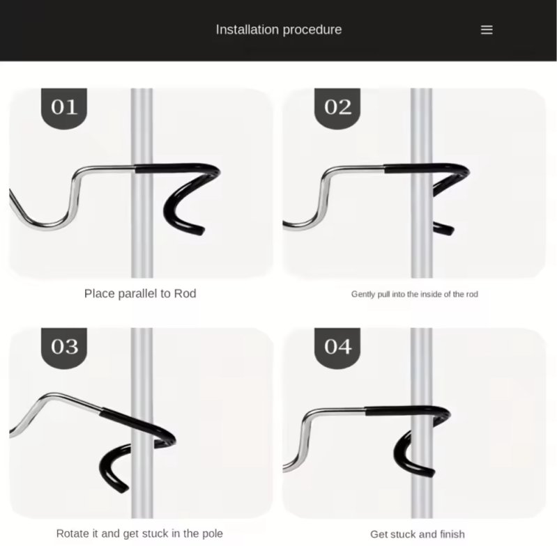 Portable Multi-Function Pigtail Hook For Balcony Storage
