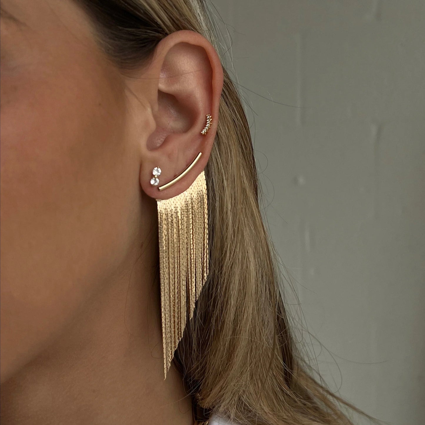 Elegant Waterfall Party Tassel Earrings